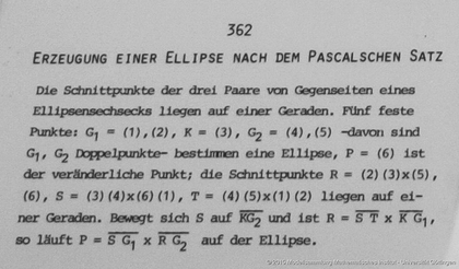 Erzeugung einer Ellipse durch Pascalschen Satz