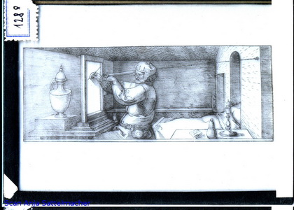 Slide: Perspective with Dürer copperplate engraving