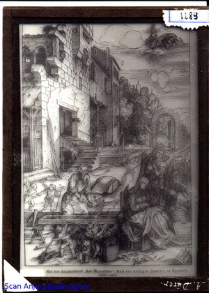 Slide: Perspective with Dürer copperplate engraving