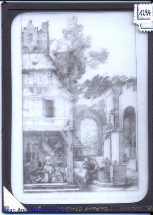 Slide: Perspective with Dürer copperplate engraving