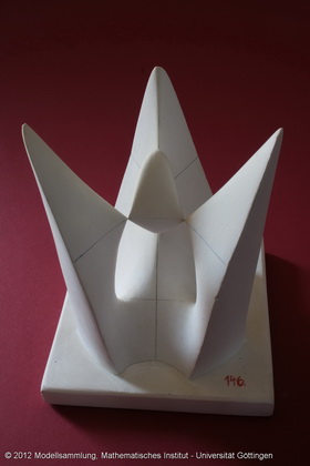 Cubic surface with with a biplanar and 2 real conic double points