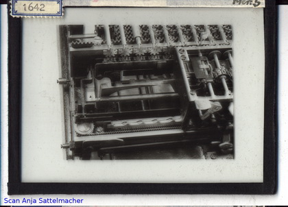Slide belonging to the Mercedes calculating machine