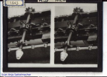 Slide belonging to the Mercedes calculating machine