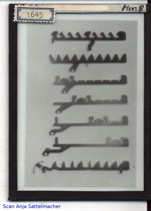 Slide belonging to the Mercedes calculating machine