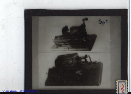 Slide belonging to the Brunsviga calculating machine
