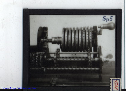 Slide belonging to the Brunsviga calculating machine