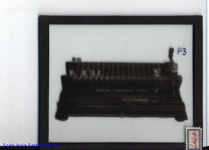 Slide belonging to the Mercedes calculating machine
