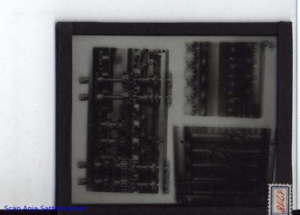 Slide belonging to the Mercedes calculating machine