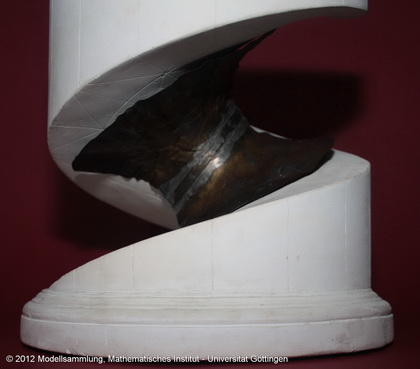 Catenoid made of pliable brass plate