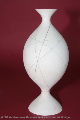 Onduloid with geodetic lines.