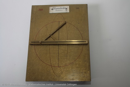 Ellipse handle bar: two constant points of a line