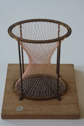 Single-leaf hyperboloid with a family of lines