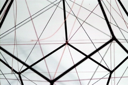 Dodecahedron with the 5 inscribed cubes
