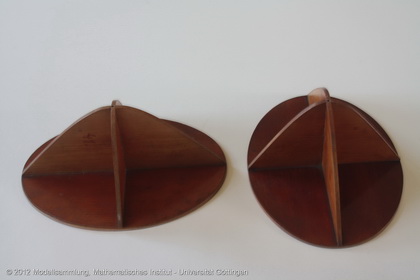 Plane slices of the double-leaf hyperboloid