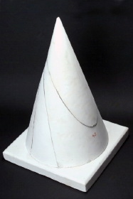 Circular cone with all types of conic sections