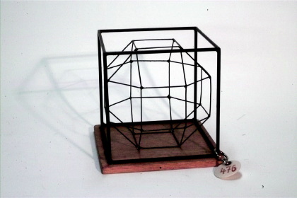 Cube with inscribed rhombicuboctahedron