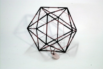 Icosahedron with inscribed truncated icosahedron