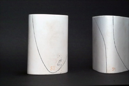 The four types of space curves of 3. order on gypsum cylinders of 2. order.