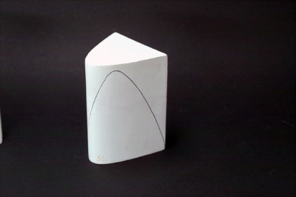 The four types of space curves of 3. order on gypsum cylinders of 2. order.