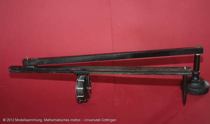 Wooden model of a polar planimeter