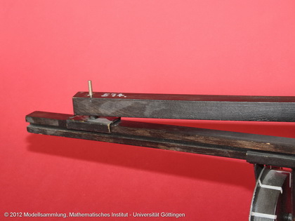 Wooden model of a polar planimeter