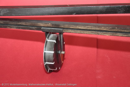Wooden model of a polar planimeter