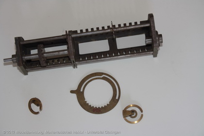 Single parts of the Brunsviga calculating machine