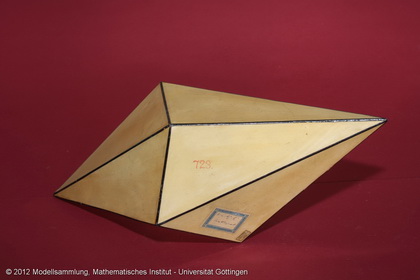 Crystal model made of cardboard