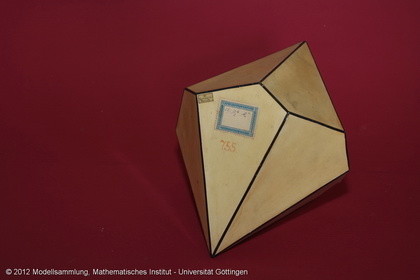 Crystal model made of cardboard