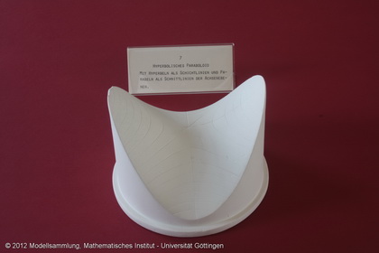 Hyperbolic paraboloid with planar cut