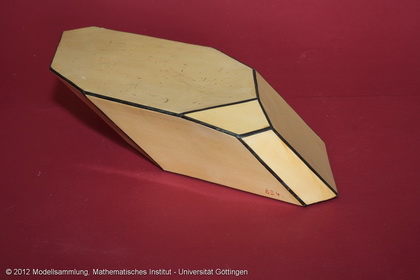Crystal model made of cardboard