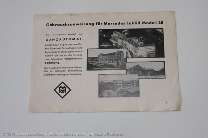 Calculating machine Mercedes-Euklid