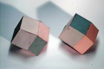 Two rhombic dodecahedrons