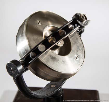 Gimbally-mounted, symmetric, force-free gyro with gimbals